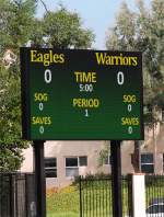 Concordia University uses a Watchfire virtual scoreboard on their soccer field.